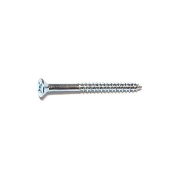 Midwest Fastener Wood Screw, #10, 2-1/4 in, Zinc Plated Steel Flat Head Phillips Drive, 100 PK 02583 - main